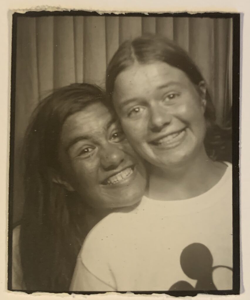 How long is grief? The author on the right with her zany, full-of-life sister.
