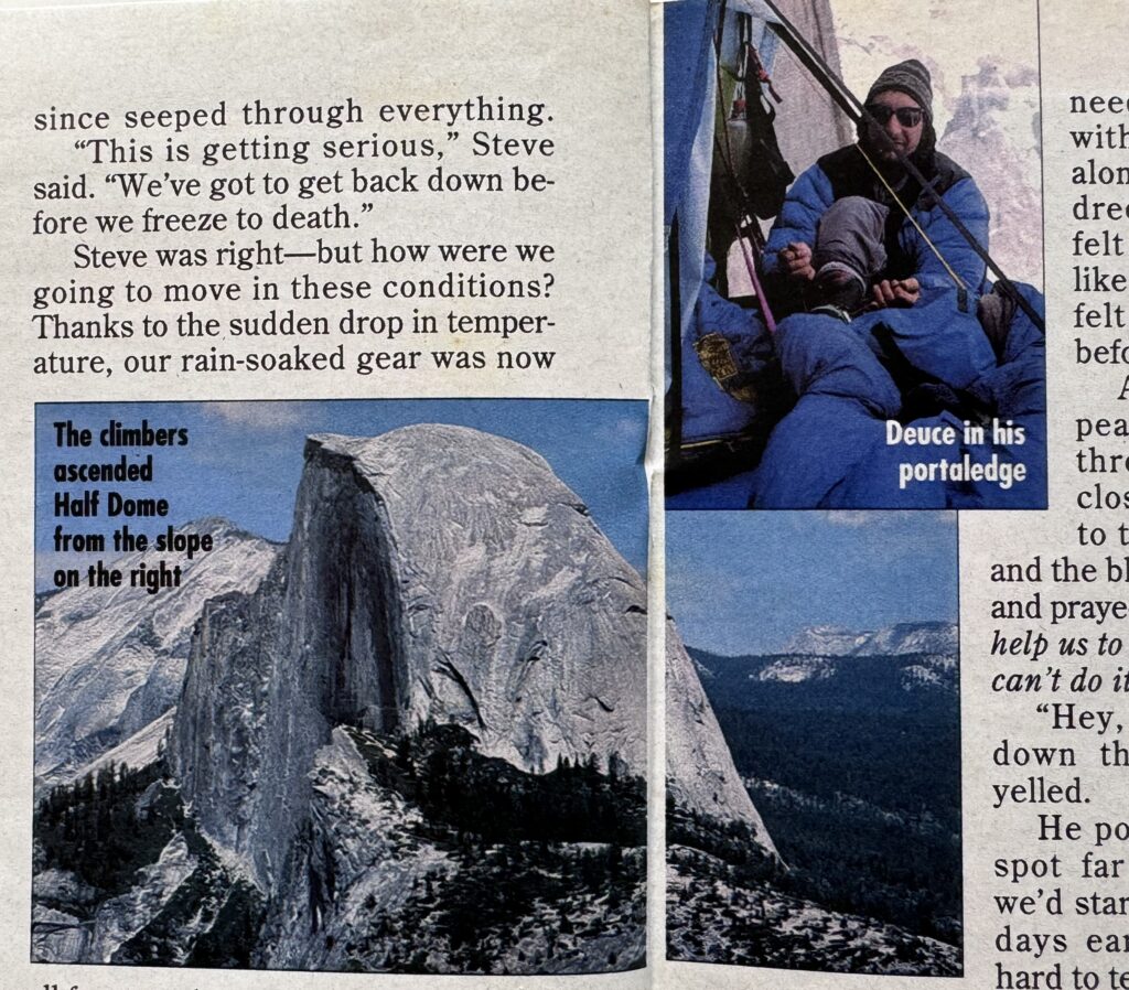 From Guideposts May 2000 issue. Stranded on Half Dome