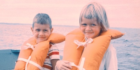 John Middendorf and sister Amy Givler as children